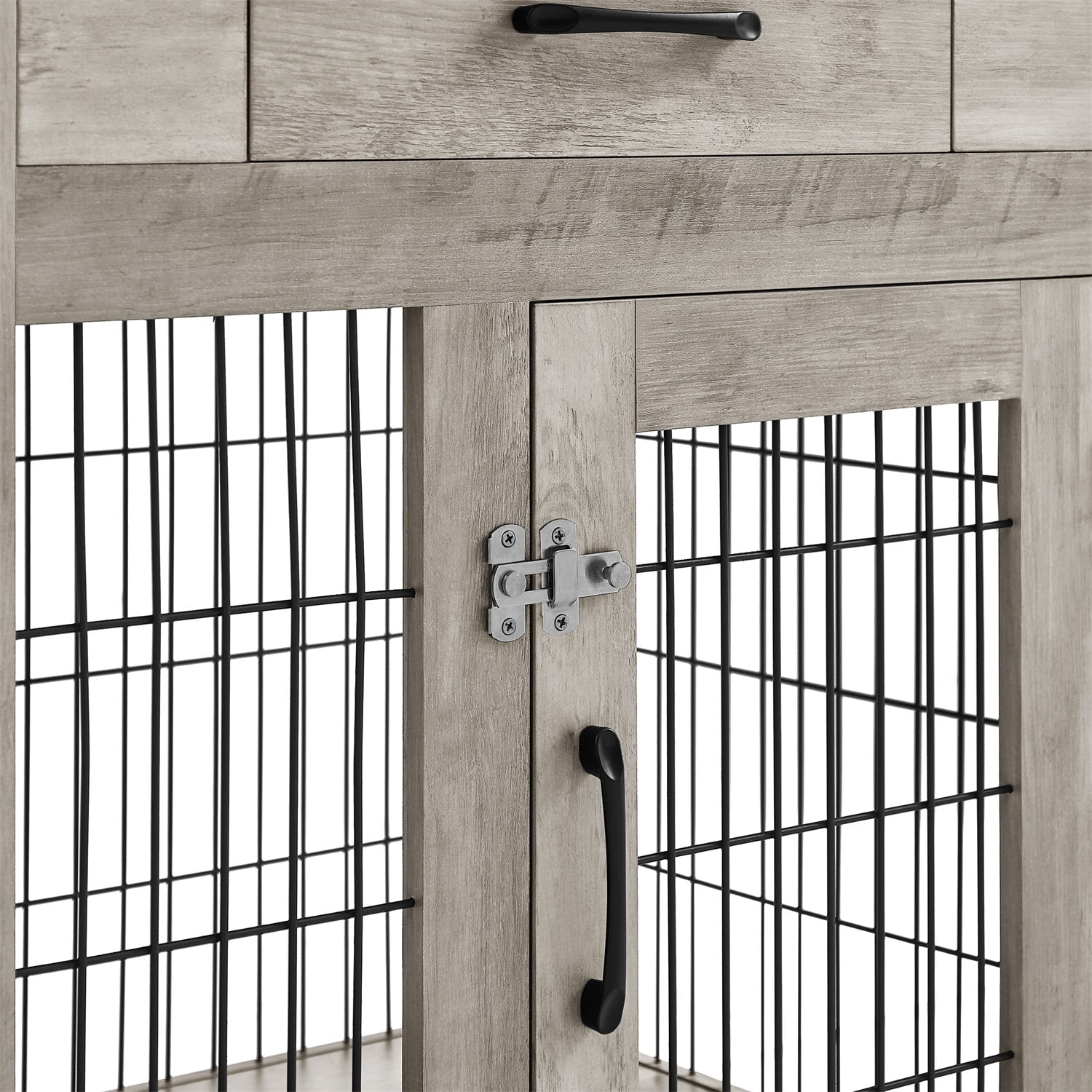 Pefilos 30" Dog Crate End Table Dog Cages with Drawer, Pet Kennels Cages with Double Doors Nightstand, Dog House Indoor Use Medium, Gray Pefilos 30" Dog Crate End Table Dog Cages with Drawer, Pet Kennels Cages with Double Doors Nightstand, Dog House Indoor Use Medium, Gray