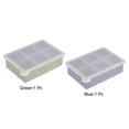 thumbnail image 3 of Uxcell Ice Mold(Set of 2), 6x2 Inch Silicone Ice Tray with Lid for Cocktail, Juice(Green,Blue), 3 of 5