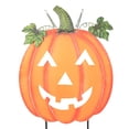 thumbnail image 2 of Halloween Pumpkin Face Stake Metal Yard Decor 31823078, 2 of 3