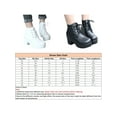 thumbnail image 2 of Fangasis Women Leather Boot Fashion Ankle Boots Chunky Heel Booties Office Block Heels Winter Shoes White 5, 2 of 9
