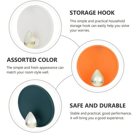 

12pcs Decorative Wall Door Hooks Self Adhesive Hanger Hooks Waterproof Sticky Hooks
