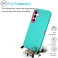 thumbnail image 3 of Galaxy S23 FE 5G 2023 Case, Defender Phone Case For Samsung Galaxy S23 FE 5G 2023 6.4",Takfox Heavy Duty Shockproof Rugged Rubber Full Body Protective, 3 in 1 Hybrid Bumper Hard Cover (Mintgreen), 3 of 9