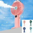 thumbnail image 4 of Fan USB Handheld Portable Rechargeable Adjustable Modes Spray New Cooling Outdoor Office Desktop Charging Dormitory Student Kids Light Blue, 4 of 9