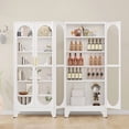 thumbnail image 6 of Erosoei 74.8"H Metal Display Storage Cabinet with Glass Doors and Adjustable Shelves White, 6 of 6