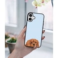thumbnail image 5 of WIRESTER Shockproof Soft Rubber Cover Case for Apple iPhone 16 6.1" 2024, Animal Ruby Cavalier King Charles Spaniel Dog (S2) On Light Blue Background, 5 of 5