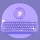thumbnail image 5 of Bonito juego de y ratón inalámbricos con , 84 teclas para ordenador portátil Púrpura perfke Teclado inalambrico, 5 of 8