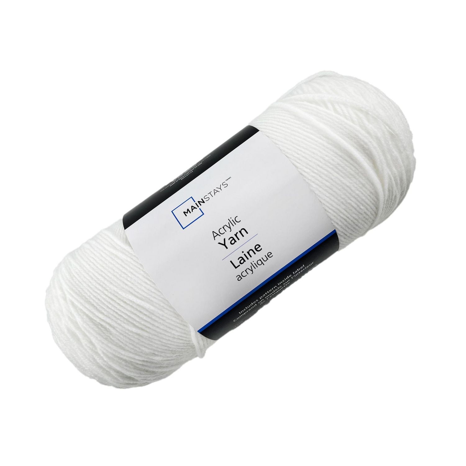 Mainstays Medium Acrylic White Yarn, 14 Oz 798 Yards