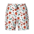 thumbnail image 4 of Lsque Mens Swim Trunks Strawberries Pattern - Bathing Suit Compression Liner - Beach Swim Shorts Swimwear - (S-3XL) - Stretch Quick Dry -Small, 4 of 9