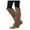 2-Khaki, variant on Women's Western Cowboy Cowgirl Boots Fringed Tassel Wide Calf Booties Embroidered Chunky Heel Pull on Winter Shoes