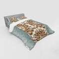 thumbnail image 3 of Ambesonne Boho Bedding Set 3 Pcs, Vintage Diamonds Retro, Twin XL, Teal and Tan, 3 of 3