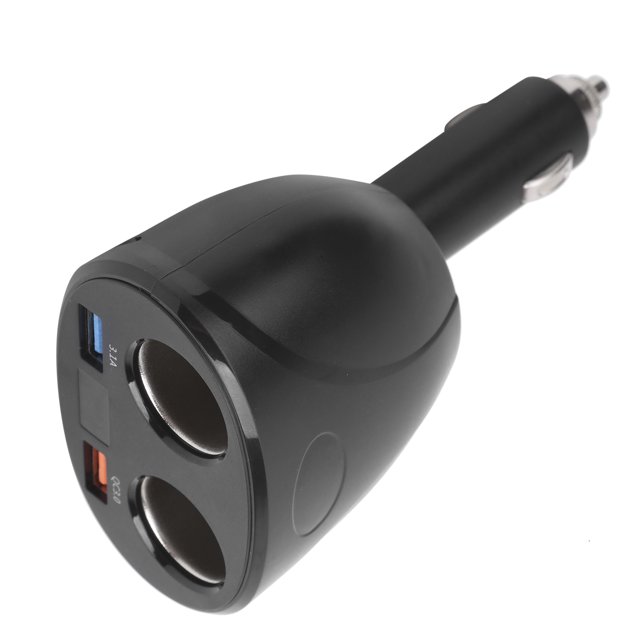 Cargador USB para coche, cargador con toma para encendedor de cigarrillos, cargador con toma para encendedor de cigarrillos, adaptador divisor de cargador diseñado meticulosamente