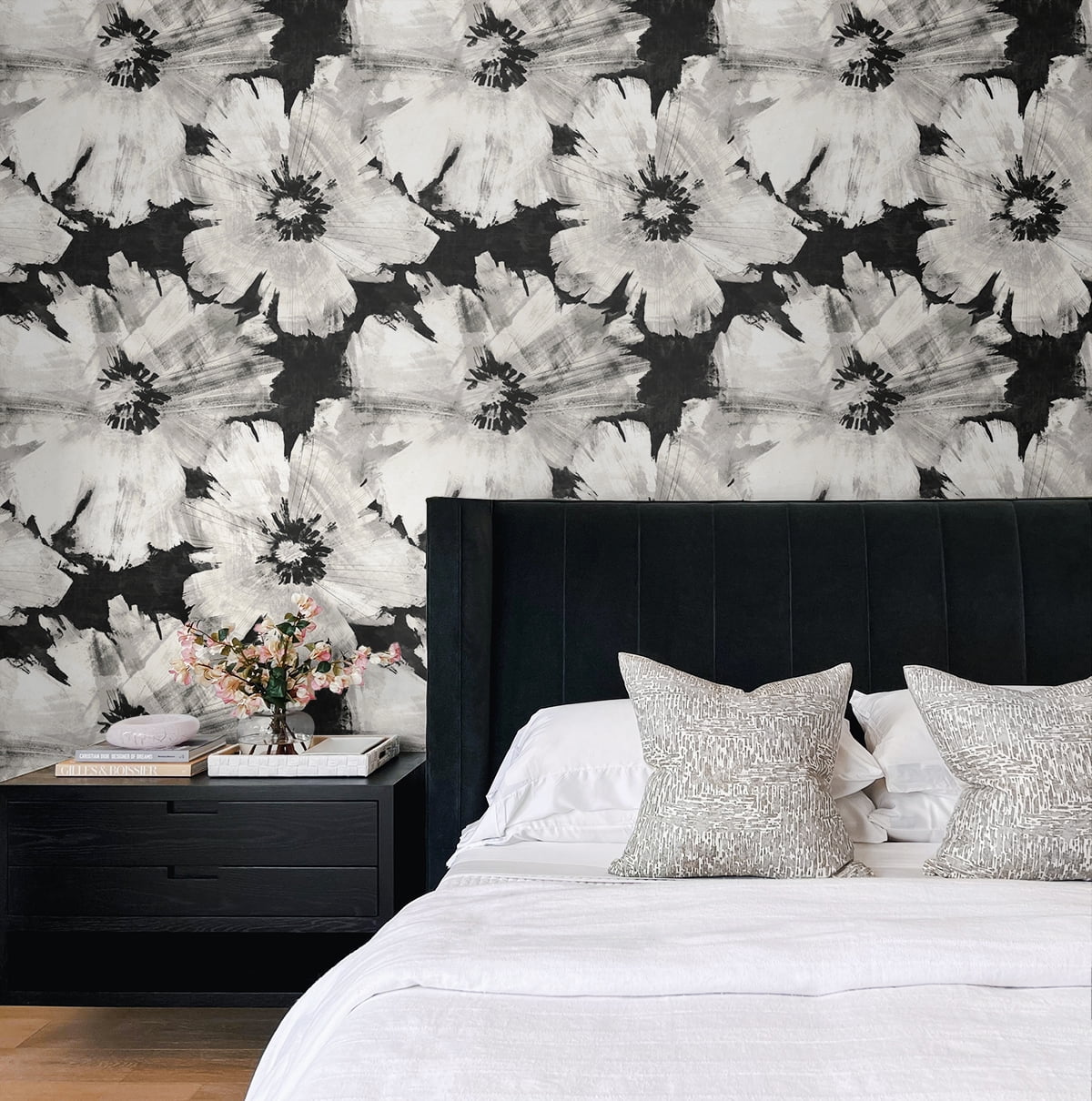 NextWall  Graphic Floral Peel and Stick Wallpaper - 27 in. W x 18 ft. L