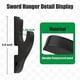thumbnail image 4 of Sword Wall Mount 2/Set 1-Tier Hook Katana Holder Adjustable Display Hanger for Samurai Sword Tanto R, 4 of 5