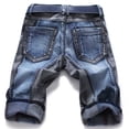 thumbnail image 2 of Mcikkny Fashion Men‘s Straight Denim Shorts Slim Fit Patchwork Jeans Shorts For Male Straight Streetwear, 2 of 7