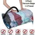 thumbnail image 6 of QQbed 9 Pack: 5 Super Jumbo Vacuum Seal Organizer Bags + 4 Travel Bags for Wardrobes, Closets, 6 of 7