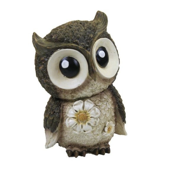 Home & Garden Mini Owl Painted Critter Polyresin Flowers Wise Eyes 12316