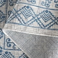 thumbnail image 6 of SAFAVIEH Courtyard Emmett Bordered Indoor/Outdoor Area Rug, Grey/Navy, 8' x 11', 6 of 13