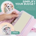thumbnail image 3 of Rzvnmko Budget Binder with 12 Clear Zip Pockets and 12 Budget Sheets PU Cash Envelopes Portable Envelopes Organizer for Budgeting and Money Saving, 3 of 9