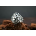 thumbnail image 2 of Roarsilver 925 Sterling Silver Lion Figurine Ring: Elegant and Powerful Silver Lion Details | 5.5, 2 of 5