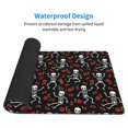 thumbnail image 4 of Bingfone Skeleton With Roses Large Gaming Mouse Pad,Extended Desk Mousepad With Stitched Edges,Non-Slip Base,29.5 X 16 In, 4 of 9