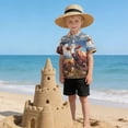 thumbnail image 6 of Dailycode Small Short Sleeve Button Down Shirts Cow in Flower Sea Casual Shirt 3-10 Years, 6 of 9