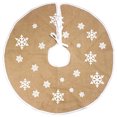 thumbnail image 1 of Falda redonda de bambú para árbol de Navidad BambooMN diseño de copos de nieve 31 cm, 1 of 6