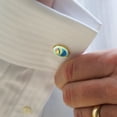 thumbnail image 2 of Mahi-Mahi Dolphinfish Dorado Fishing Deep Sea Sport Round Cufflink Set Gold Color, 2 of 6