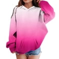 thumbnail image 5 of Vibrex Hooded Sweatshirt Children's Long Sleeved Gradient T-shirt Round Neck Top for Boys and Girls Oversized Pullover Fashion Hoodies Pullover Sweatshirts Casual Fall Winter Clothes 4-14 Years, 5 of 9