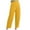 Yellow, variant on qolati Cotton Linen Pants for Women Casual Elastic High Waisted Solid Color Sweatpants 2023 Summer Classic Fit Palazzo Pants