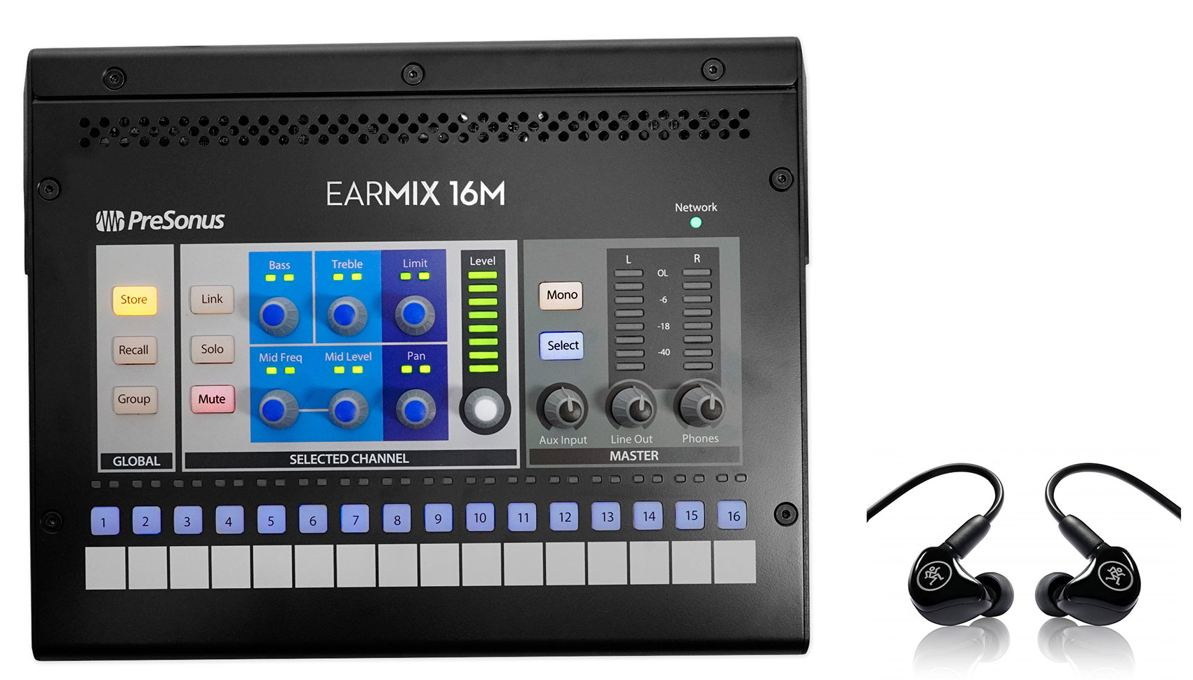 PRESONUS EarMix 16M 16x2 16-Ch AVB 