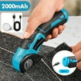 thumbnail image 2 of VTIN Electric Scissors Cordless Carpet Cutter - 240 RPM, 1/4” Cutting, Self-Sharpening Blade, Safety Lock, 4V 2000mAh, Type-C Charging Gift for Crafters/Tailors/Household, 2 of 12