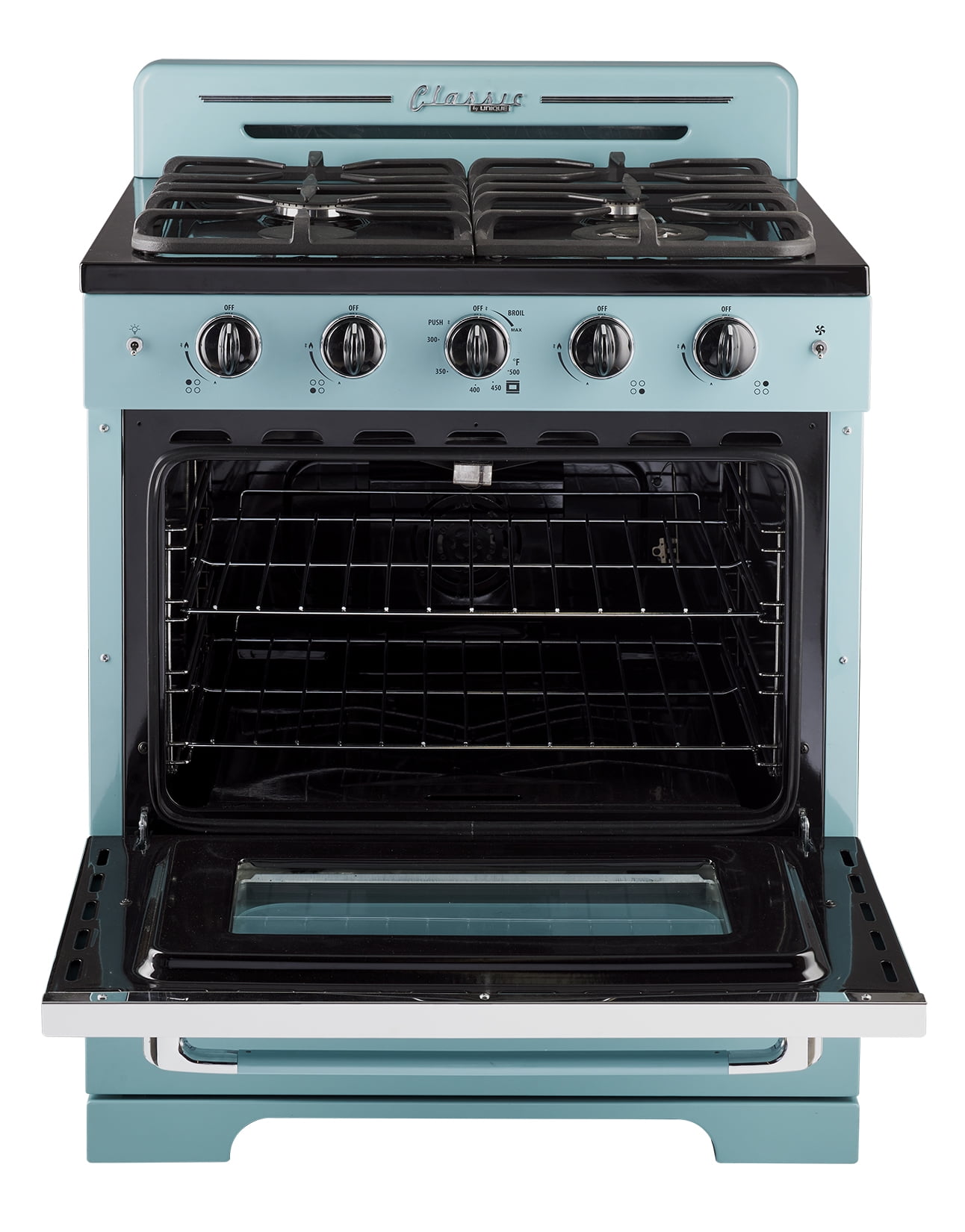 Unique Classic Retro 30" 3.9 cu/ft Freestanding Gas Range with Convection Oven and Sealed Burners