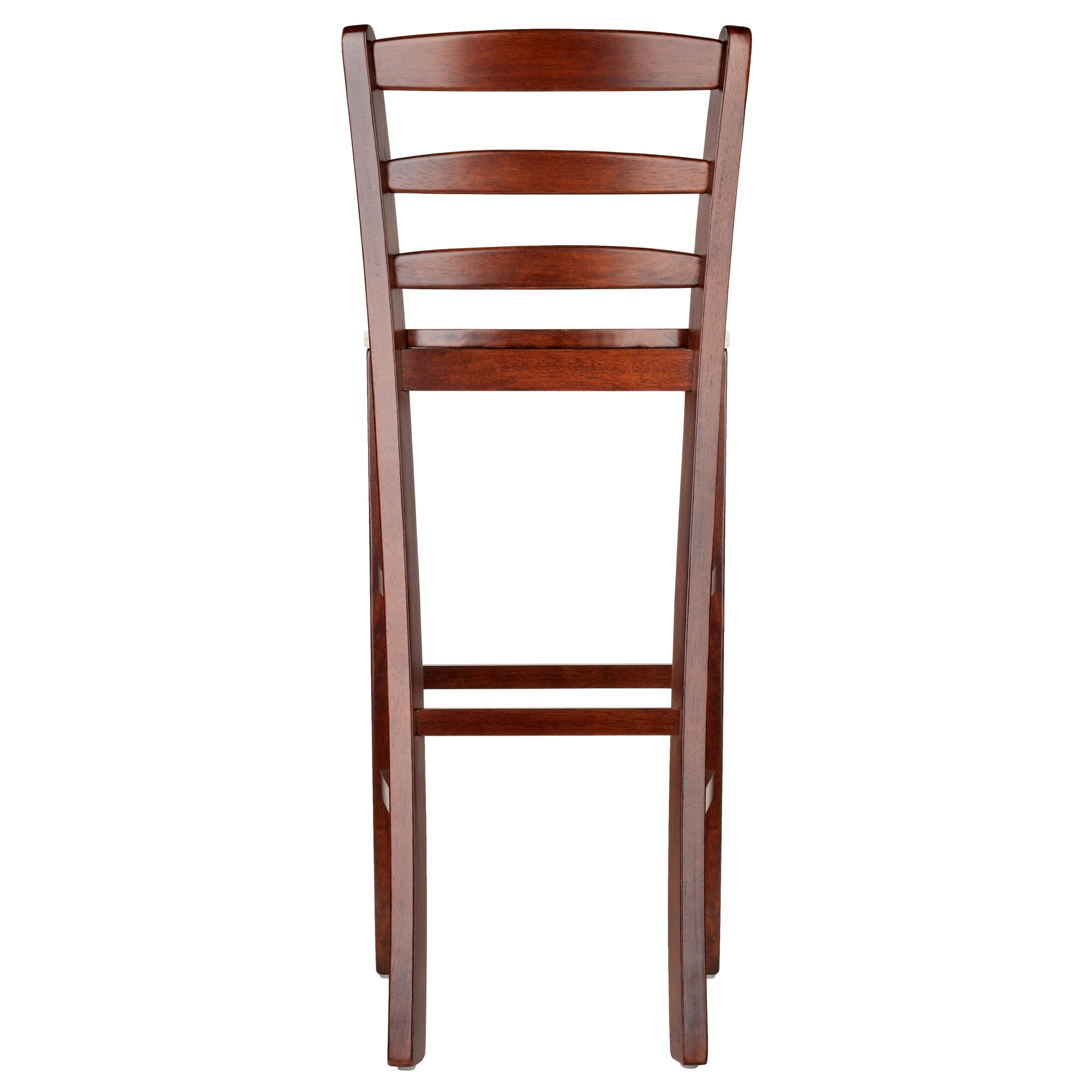 Winsome Benjamin Ladder-Back Bar Stools, Set of 2, Walnut Finish