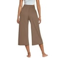 thumbnail image 3 of Women's Casual Pants Comfortable Loose Fit With Pockets And Buttons For Summer Relaxation And Style, 3 of 7