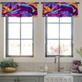 thumbnail image 4 of LALILO Kitchen Curtain Valance Autumn With Maple Leaves Fall Rod Pocket Window Curtain 52"x 18" Set of 2, 4 of 7