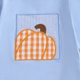 thumbnail image 4 of NOLDARES Toddler Baby Boy Fall Clothes Embroidery Shirt Top Elastic Waist Plaid Pants Set Trendy 2 Piece Outfit(Blue,12-18 Months), 4 of 9