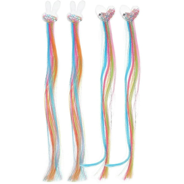 Here's a polished product description for your **4pcs Ponytail Extensions for Unicorn Hair Clips**:\n\n \n\n🌈 **4PCS Vibrant Ponytail Extensions Unicorn