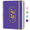 thumbnail image 4 of 2025 Weekly & Monthly Planner Spiral Bound - January to December Hardcover Calendar with Labels, Inner Pocket, Metal Corners, and Purple Cover - Perfect for Home, Office, and School Organization, Week, 4 of 9