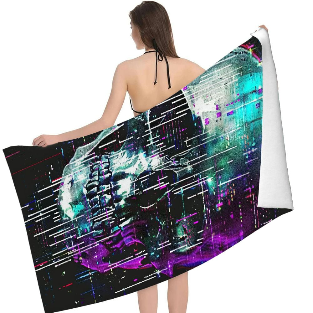 PHYHOO Skull Beach Towels Oversized Microfiber Beach Towel for Adults Extra Large Beach Towel Sand Free Towel for Kids,Men,Women,Boys,Girls 30x60in