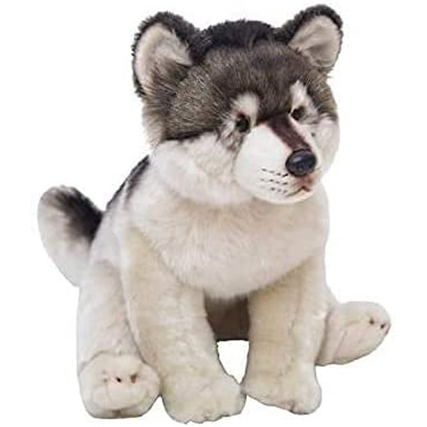 35cm Lifelike Wolf Dog Husky Puppy Plush Stuffed Animal Doll Baby