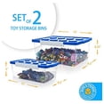 thumbnail image 3 of Organizadores y almacenamiento juguetes Bins & Things / Baúl de juguetes - Juego 2 organizadores tamaño grande y pequeño, para ladrillos construcción, muñecas Barbie, coches Hot Wheel, Beyblades - Caj, 3 of 3