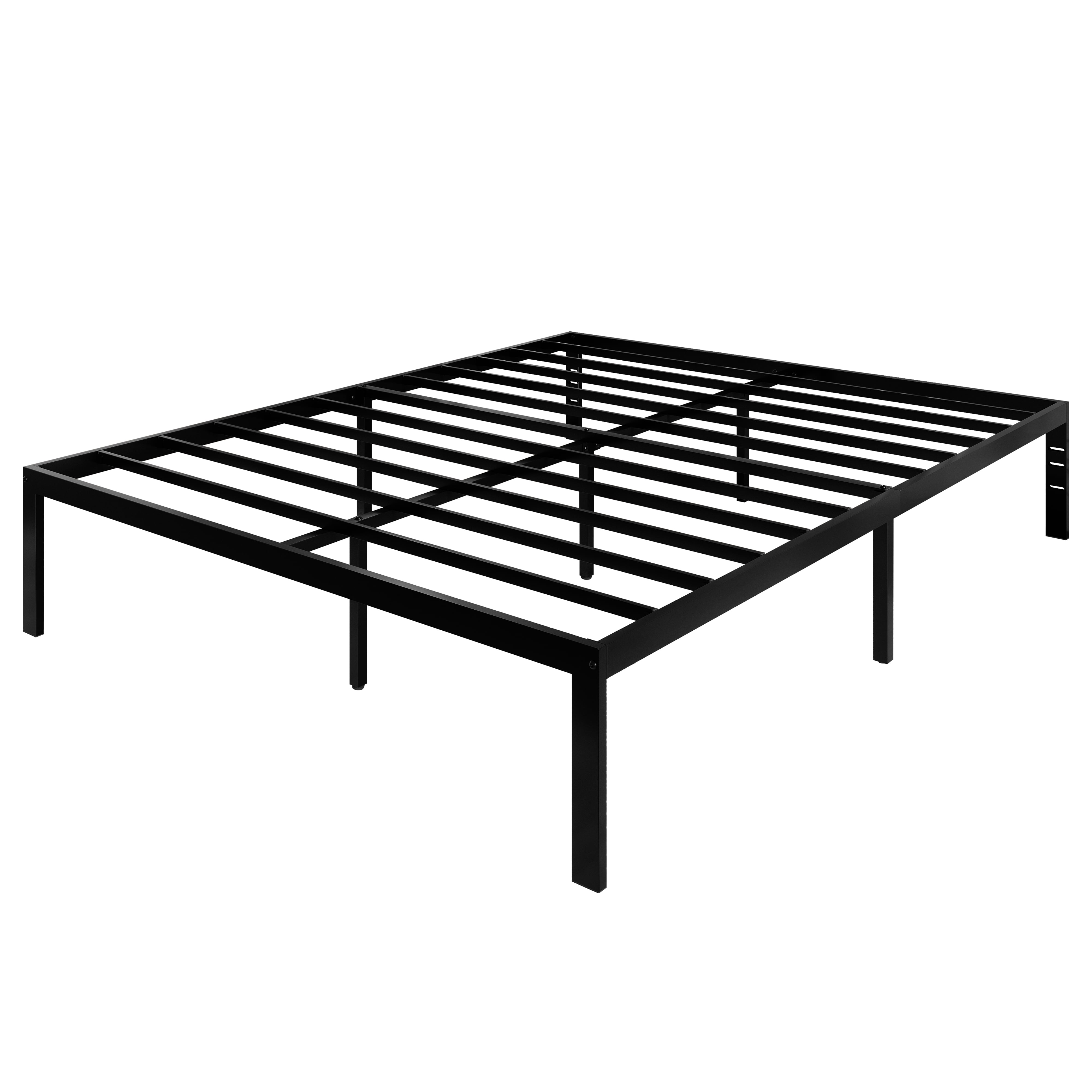 Castle Place Minimalist Metal Platform Bed Queen, Black