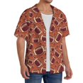 thumbnail image 2 of Fotbe American Football1 Camisa Estampada de Manga Corta para Hombre, Casual de Verano, Estilo Playero, Sin Arrugas-X-Large, 2 of 5