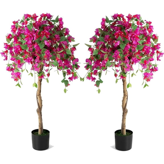 SAFEPLUS 4.5FT Bougainvillea Artificial Tree, Tall Fake Floor  for Indoor Outdoor Décor