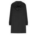 thumbnail image 4 of NJDVHB Robes d'Hiver pour Femmes, Robes de Vacances pour Femmes, Robe Longue à Manches Longues Imprimée Patchwork en Fourrure Col en V avec Dos, Noir, TG, 4 of 5