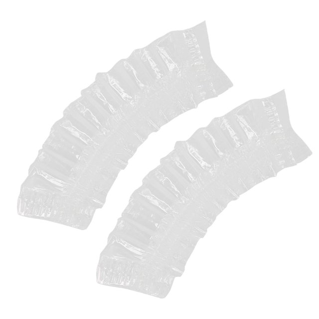 Ear Covers Disposable 100PCS made of soft PE material with strong elasticity and waterproof design. Lightweight and compact disposable ear protectors, suitable for protecting ears during showering, hair dyeing, or oiling. Adjustable size fits all ear types.