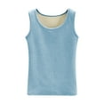 thumbnail image 2 of Cute Tops for Women Womens Tank Tops Tank Toos Women's Solid Round-Neck Warm Thermal Long Sleeve T-Shirt Blue L, 2 of 6