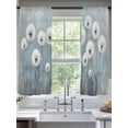 thumbnail image 2 of Vintage Dandelion Sheer Curtains 72 Inch Long 2 Panels, White Dandelion Oil Painting Modern Art Light Filtering Rod Pocket Semi Sheer Curtains, Sheer Voile Drapes for Living Room Bedroom, 52"x72", 2 of 5