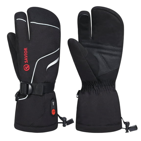 Snow Deer Heated Gloves, Unisex Rechargeable Battery Powered Electric Heating Glove for Winter Outdoor Working Snow Ski Snowboarding Hunting Snowmobiling Motorcycle Riding