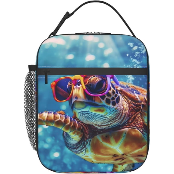 Insulated Lunch Box for Women Men Sea Turtle Lunch Box Reusable Portable Lunch Bag Cooler Tote Durable Lunch Container for Office Picnic Work Travel Hiking